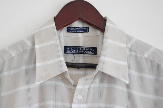Vintage Van Heusen Shirt, 80s Mens Shirt, Mens Bu… - image 2