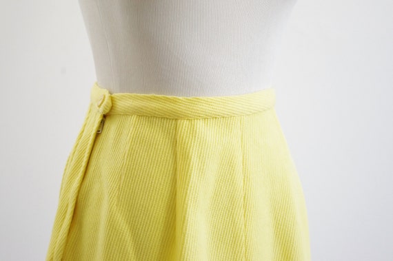 Vintage 60s Skirt, Yellow A Line Skirt, Mod Skirt… - image 6