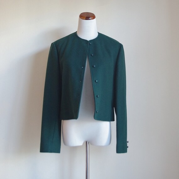 Vintage Pendleton Jacket, Forest Green Jacket, Woo