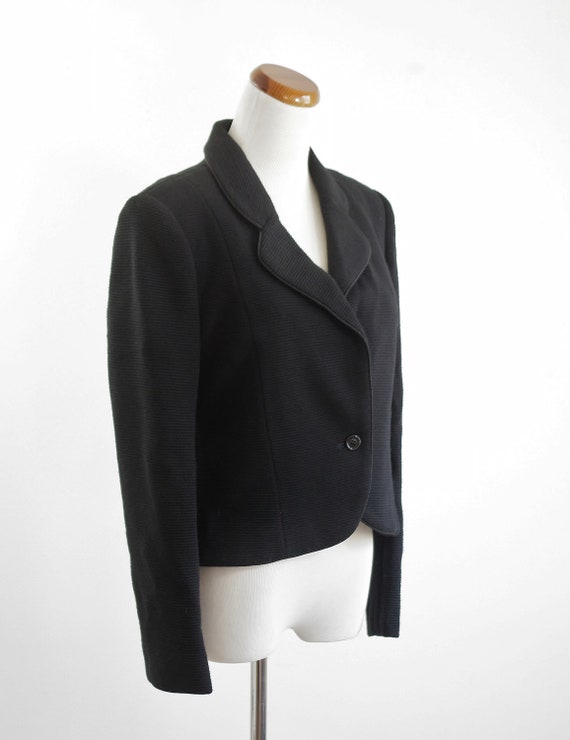 Vintage Oscar De La Renta Jacket, 80s Black Blaze… - image 4