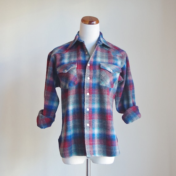 Vintage Pendleton Plaid Shirt, Wool Shirt, Wool Pl