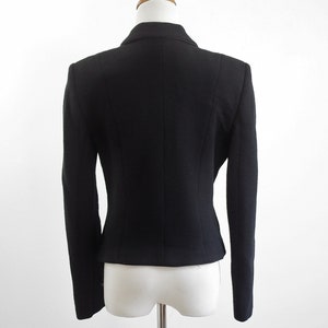 Vintage Oscar De La Renta Jacket, 80s Black Blazer, 1980s Jacket, Designer Vintage, Black Jacket, Cropped Blazer, Medium image 5