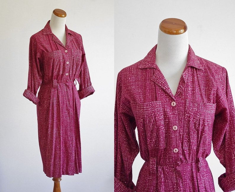 vintage button down dress