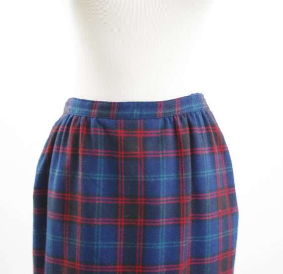 Vintage Womens Pendleton Wool Skirt, Navy Blue Pe… - image 3