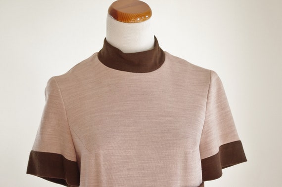 Vintage Womens Knit Dress, 60s Mod Dress, Short S… - image 3