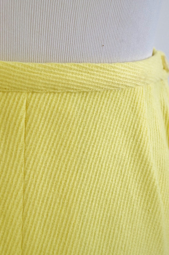 Vintage 60s Skirt, Yellow A Line Skirt, Mod Skirt… - image 10