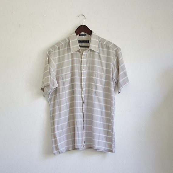 Vintage Van Heusen Shirt, 80s Mens Shirt, Mens Bu… - image 1