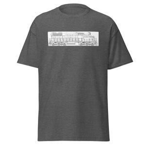 Diesel Locomotive Graffiti T-Shirt: Blank Cotton Canvas Tee