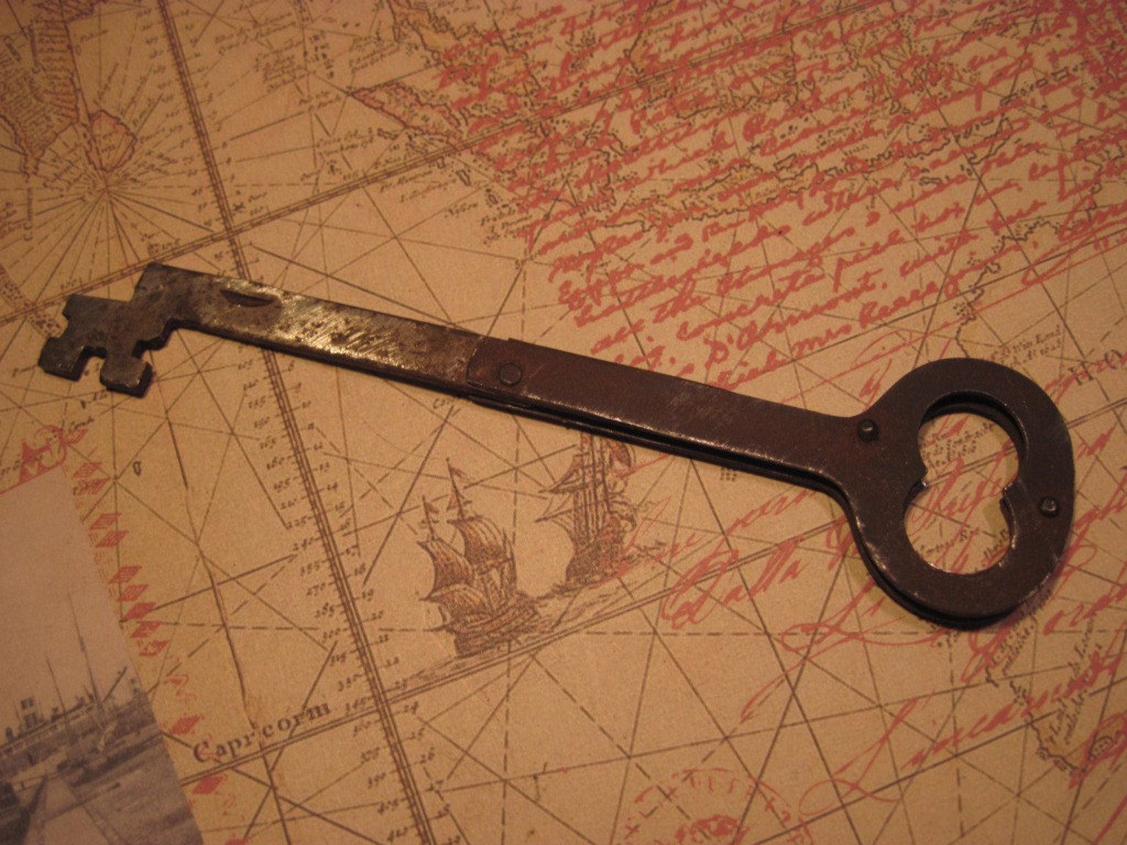 Antique 1800s Folding Skeleton Key unique jack knife style Etsy