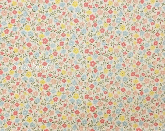 Japanese Cotton Fabric: Floral Print - Petit Flower Garden, by the yard
