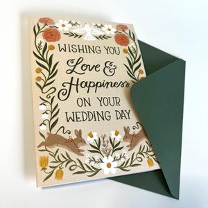 Amor y felicidad - Tarjeta de felicitación de boda de Natalie Briscoe