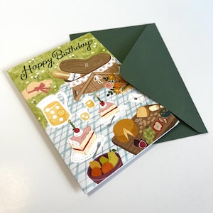Piquenique de Aniversário - Cartão de Feliz Aniversário por Natalie Briscoe