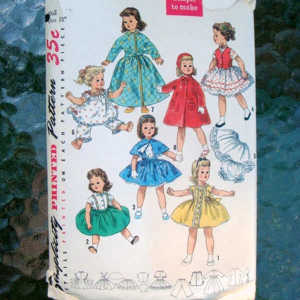 31 Sweet Sue Vintage Doll Clothes 1779 Simplicity Pattern Wardrobe 50s Simplicity 8 Outfits