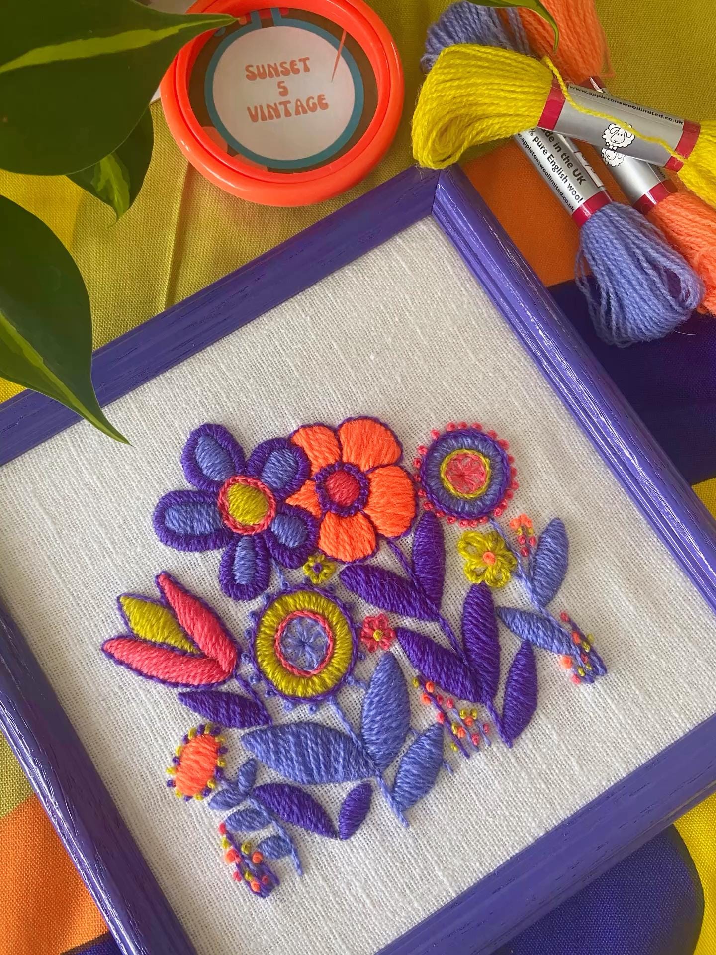 Vintage 70s Floral Embroidery - Etsy