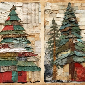 Diy mix media christmas tags