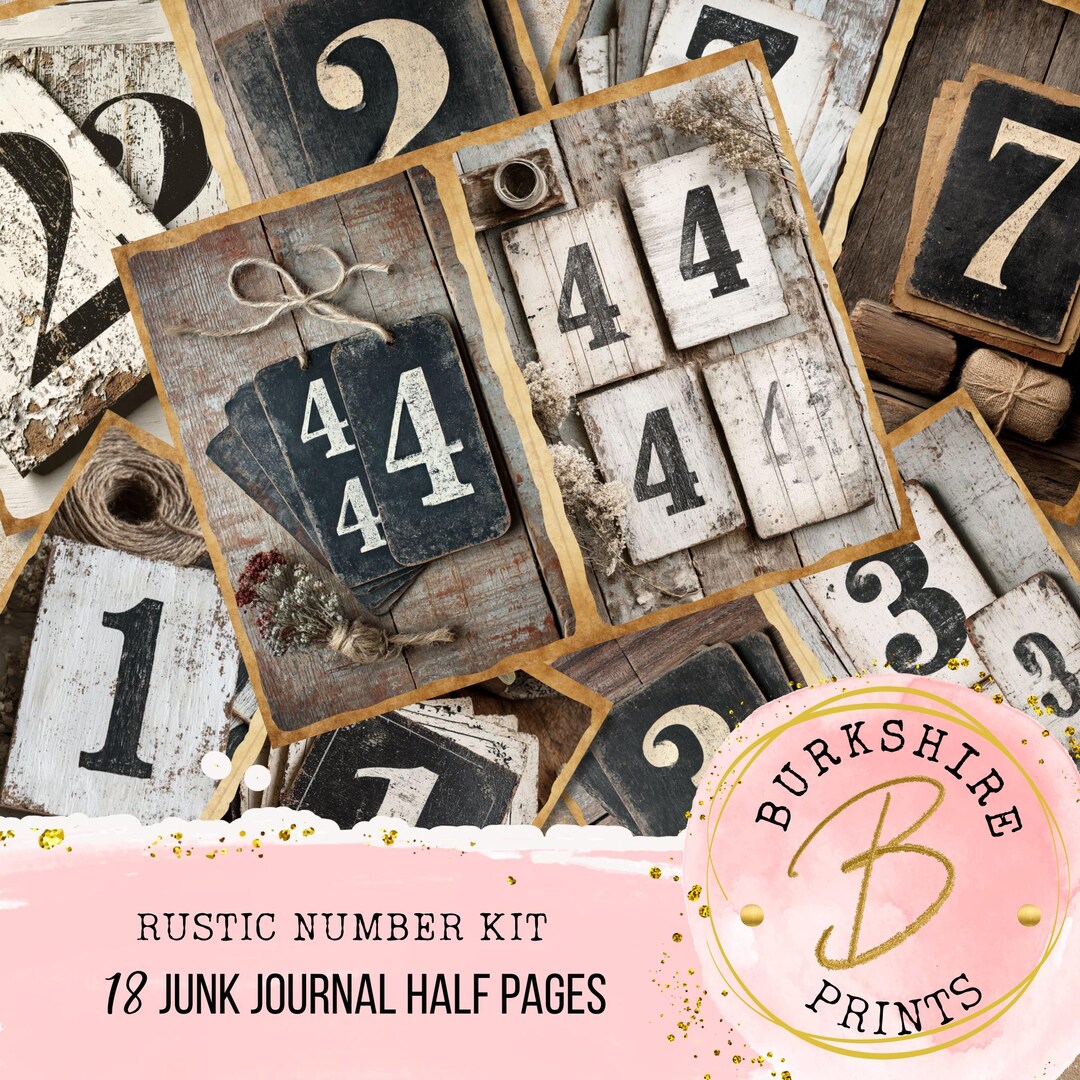 Rustic Number For Raffle Rustic Number Background / Numbers 0 - 9 Printable Junk Journal ...
