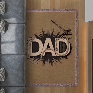 fathers day face blankets, construction dad blanket, unique fathers day gift, custom blankets for dad, dad blanket, dad gifts from kids, dad