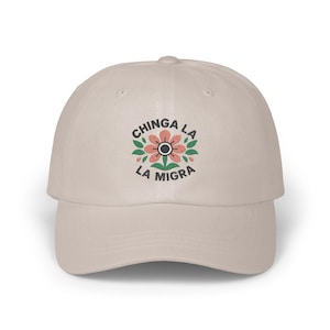 Anti Trump Embroidery Hat, Anti MAGA Hat, Chinga La Migra Hat, Political Statement Hat, Embroidery Hat, Anti Trump Hat, Latin Hat