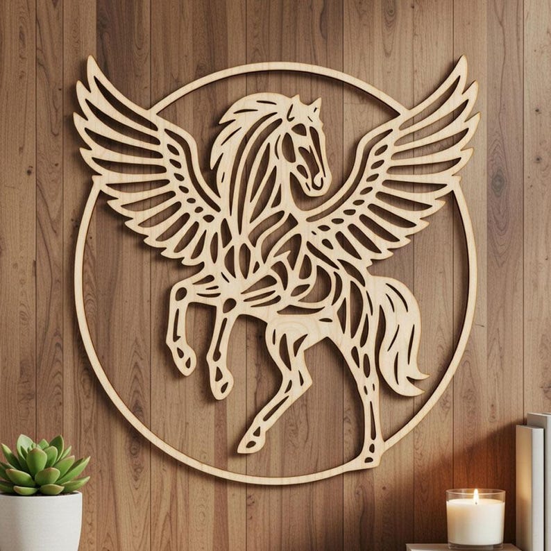 Horse and Pegasus Bundle SVG Laser Cut Files Rustic Wall Art Decor ...