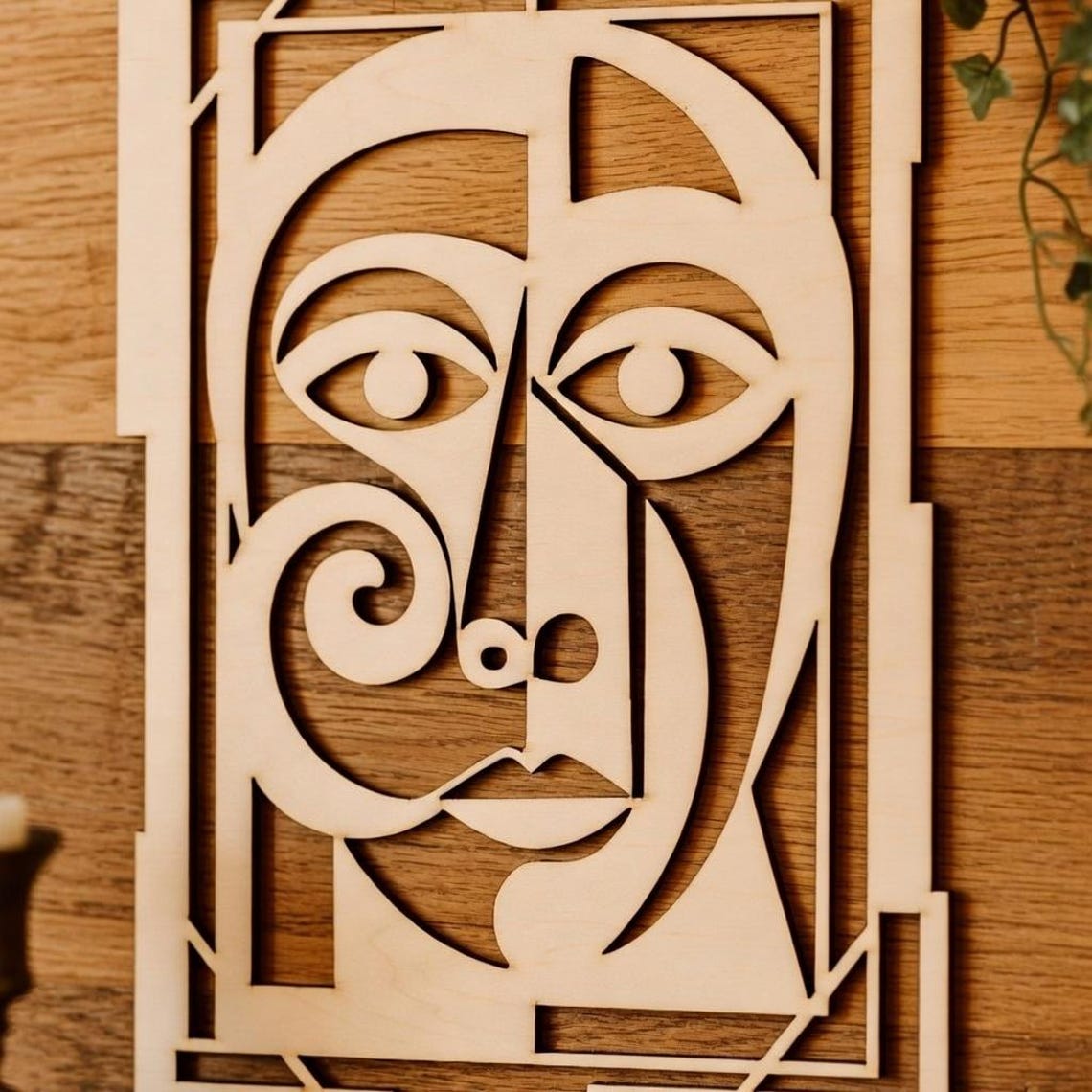 Abstract Face Art SVG Bundle Laser Cut Files Modern Wall Decor PNG ...