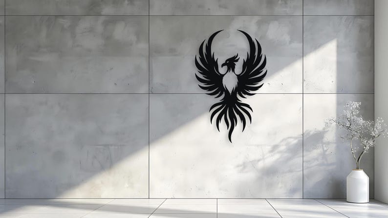 Phoenix Wall Decor Vector Laser Cut Template SVG Digital Download ...