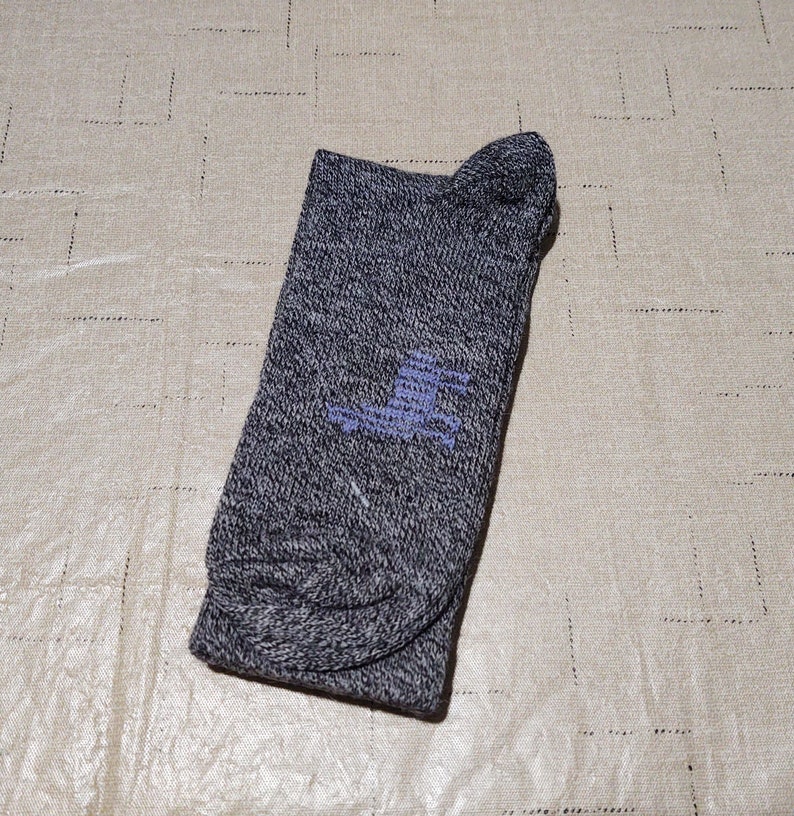 Alpaca Crew Socks Medium USA Made Black/Gray Tweed