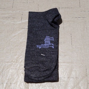 Alpaca Crew Socks Medium USA Made Charcoal Gray
