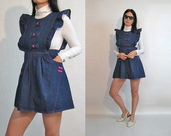 denim dress with bow