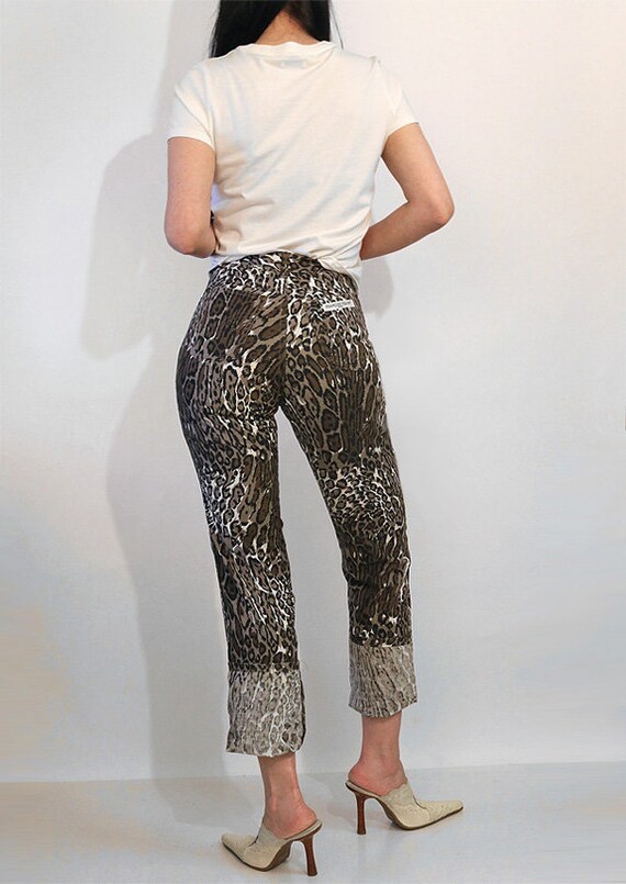 Leopard Print Pants Made in France 24x32, Vintage… - image 7