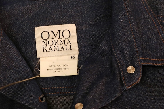 Nwt OMO Norma Kamali Dark Denim Dress / Vintage 1… - image 10