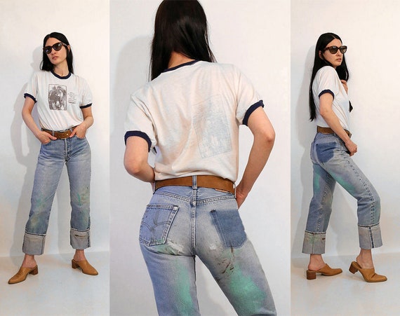 Levi's 501 Painted Redline Jeans 26x33 / Vintage 1
