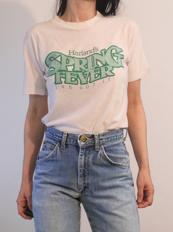 70s Spring Fever T-Shirt, Vintage 1970s White and… - image 8