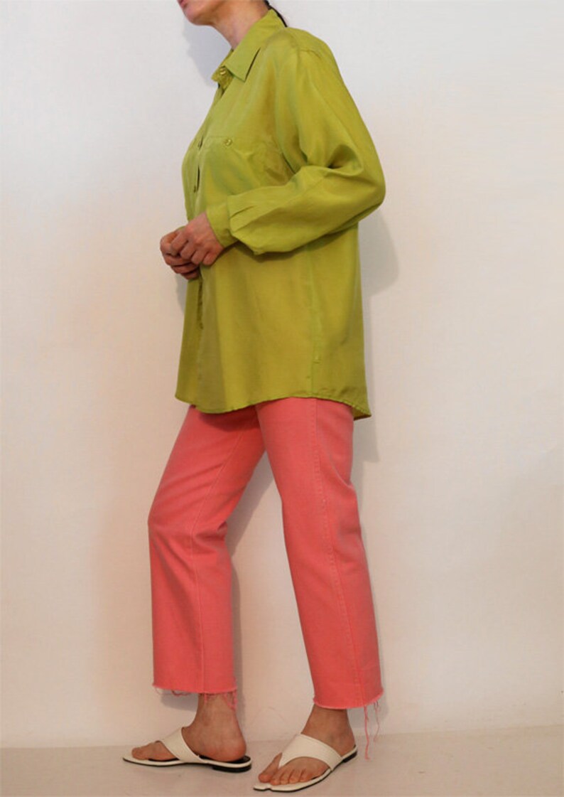 80s Salmon Wrangler Jeans 25 x 27 , Vintage 1980s Pink Wrangler Jeans , 25 26 Waist Straight Leg Jeans image 5