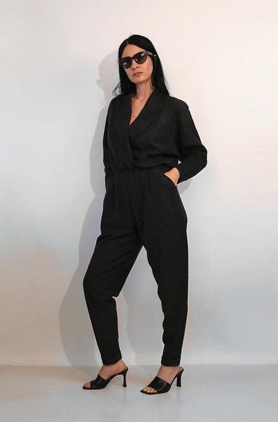 サロペット・オーバーオール・オールインワン vintage charcoal gray jump suits vintage charcoal gray jump suits