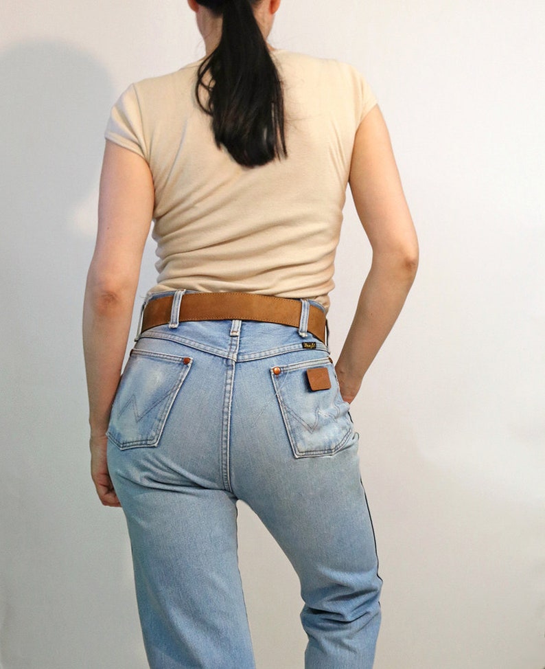70s Faded Wrangler Jeans 30x28 Vintage 1970s Faded n Worn Wrangler Jeans 30 31 Waist Ripped Distressed Wrangler Straight Leg Jeans