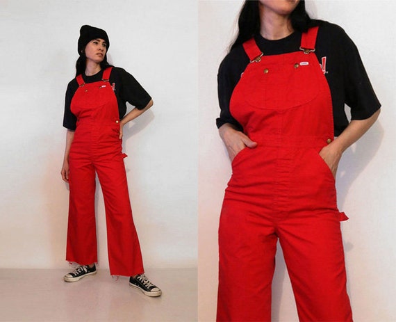 70s Cherry Lee Denim Overalls / Vintage 1970s Che… - image 1