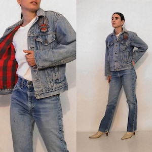 Pit Boss Jacket Denim Jean Jacket Patched Patches Vintage Levis