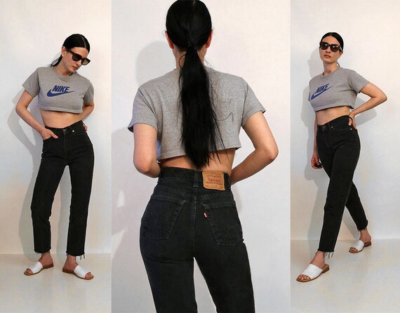 Levi's Black 512 Jeans 25.5x27 / Vintage 1980s Bla