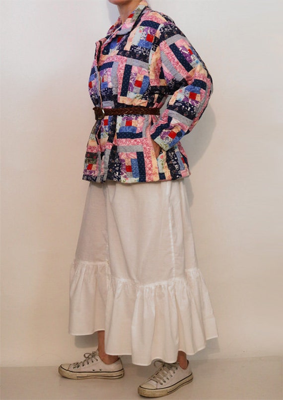 Reversible Quilted Patchwork Jacket , Vintage 198… - image 7