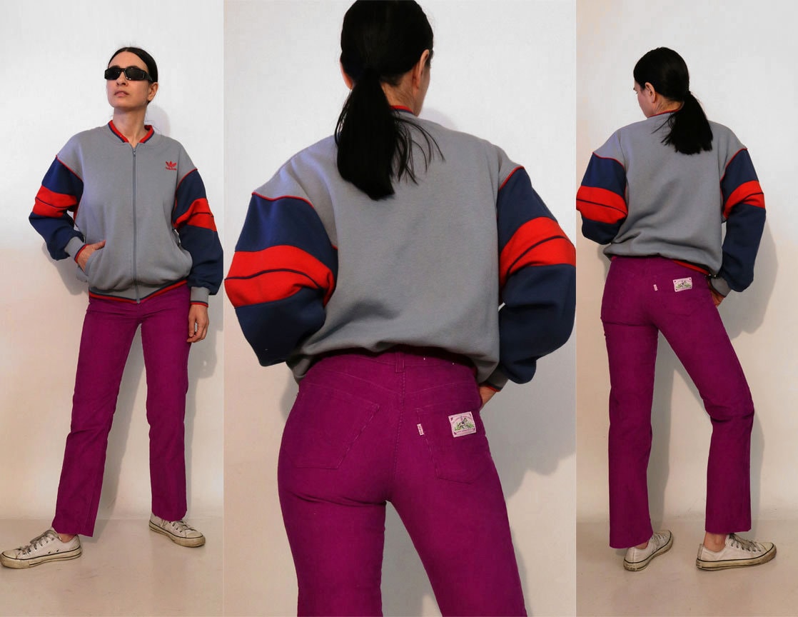 70s Adidas Tri-color Zip-up Track Jacket / Vintage 1970s 70s Adidas Tri-color Zip-up Track Jacket / Vintage 1970s