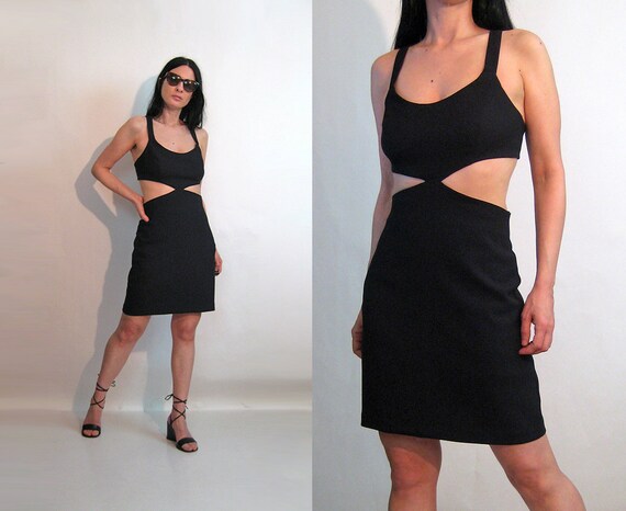 black dress open sides