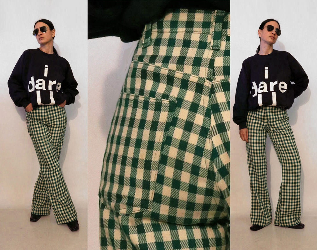 70s Levi's Big E Forest Checkered Pants 32x33 / 1960s - Etsy Denmark