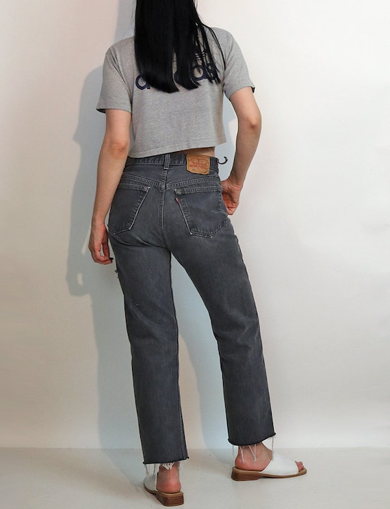 Levi's Charcoal 501 Jeans 30x27.5, Vintage 1980s … - image 5