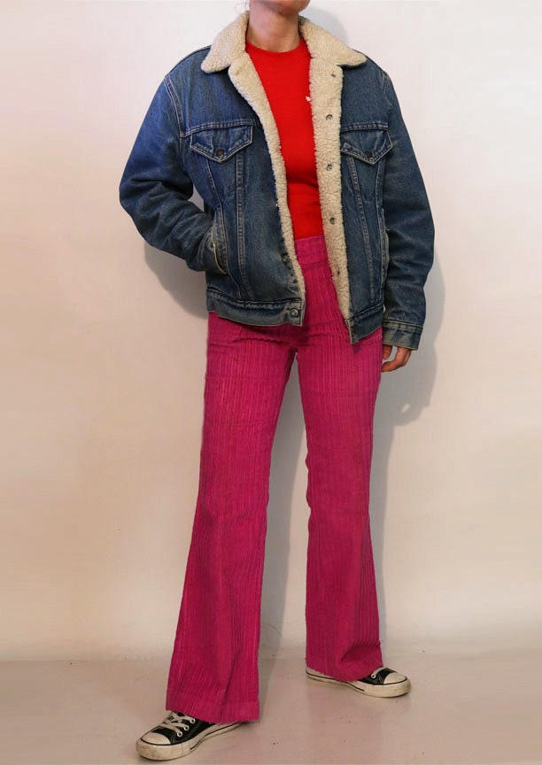 Levi's Faded Sherpa Denim Jacket / Vintage 1970s 1980s Levis Levi's Faded Sherpa Denim Jacket / Vintage 1970s 1980s Levis