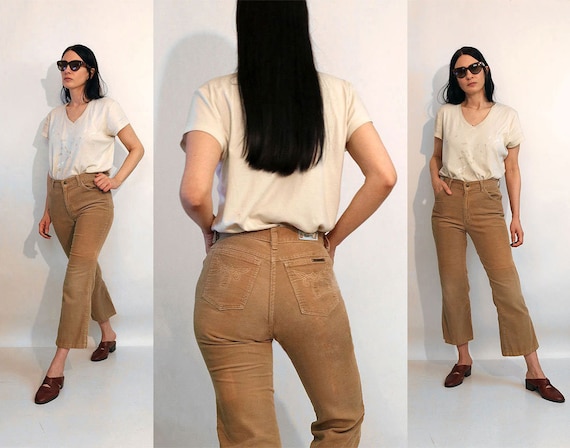 70s Sun Faded Flared Cords 27x25 , Vintage 1970s Tan Live-ins Flare Leg Corduroy  Pants Jeans , 27 Waist Corduroy Pants , Camel Cords -  Canada