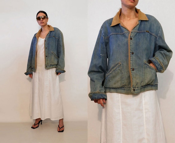 60s Faded Maverick Blue Bell Denim Jacket / Vinta… - image 1