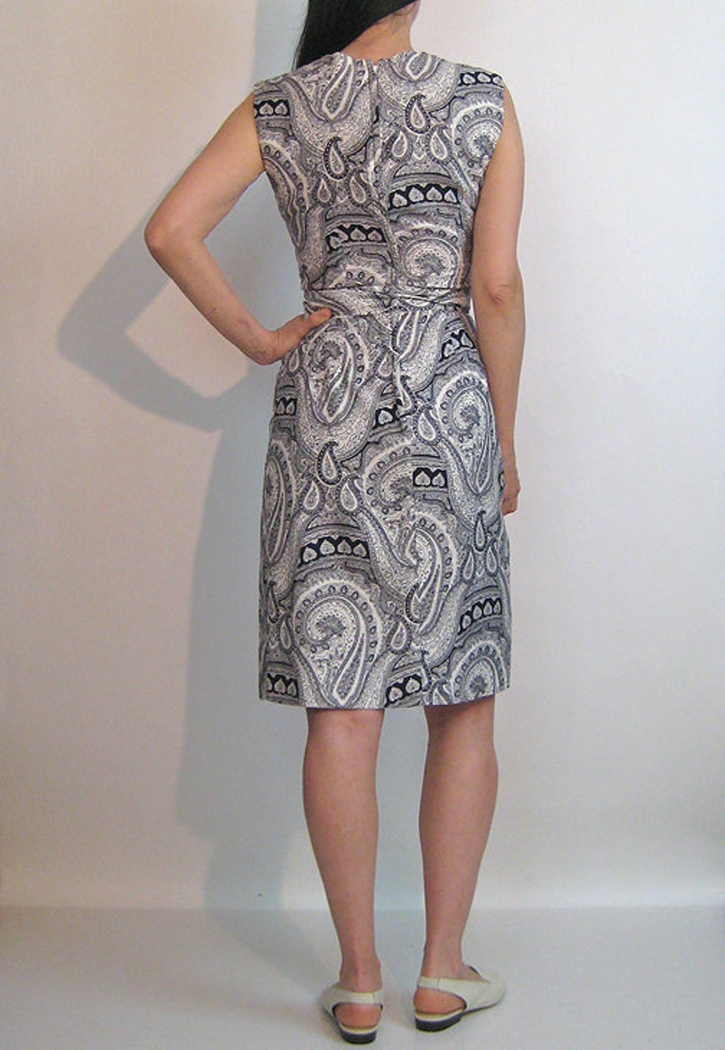 50s Fringe Belted Cotton Shift Dress / Vintage 1950s White n | Etsy