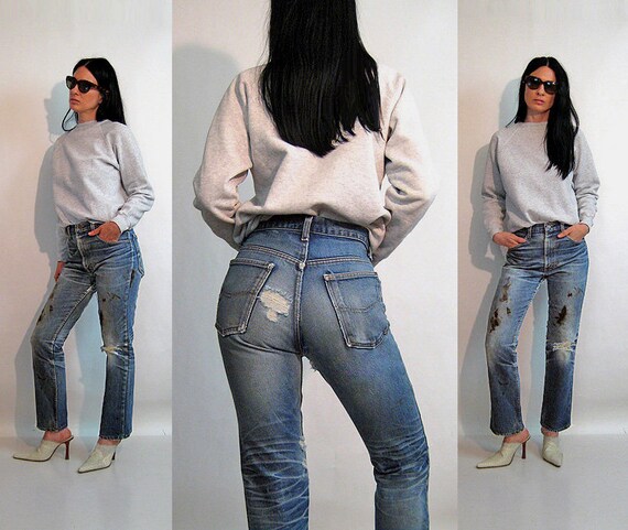 70s ripped jeans