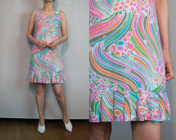 rainbow linen dress