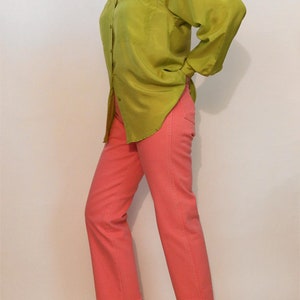 80s Salmon Wrangler Jeans 25 x 27 , Vintage 1980s Pink Wrangler Jeans , 25 26 Waist Straight Leg Jeans image 7